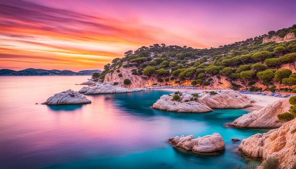 Sonnenuntergang in Cala Fornells
