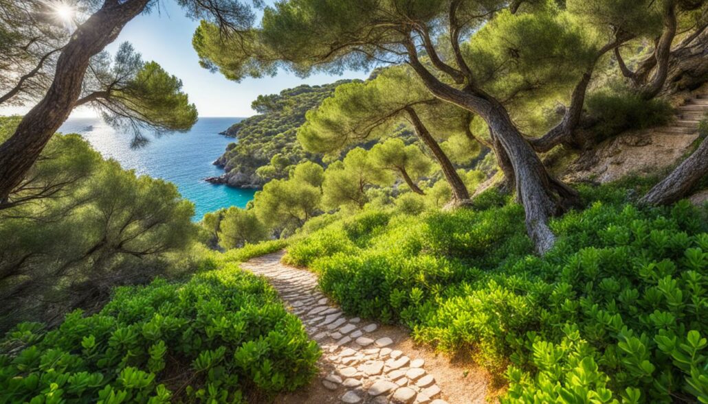 Wanderweg in der Umgebung von Cala Agulla