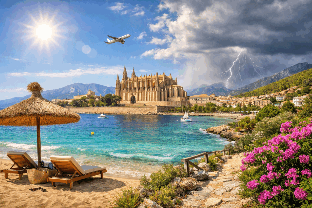 Unterschiedliches Wetter auf Mallorca